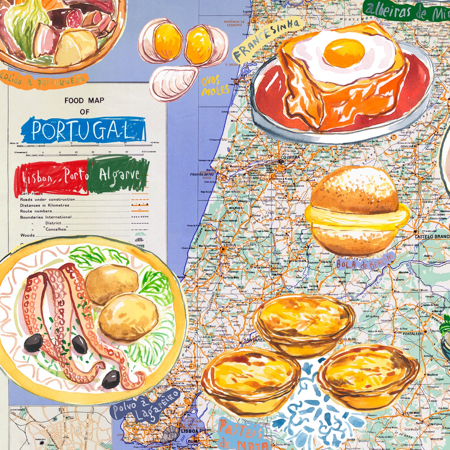 Portugal Food map