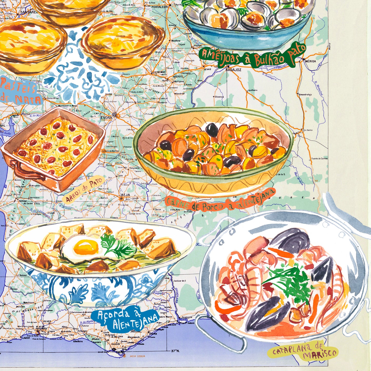 Portugal Food map
