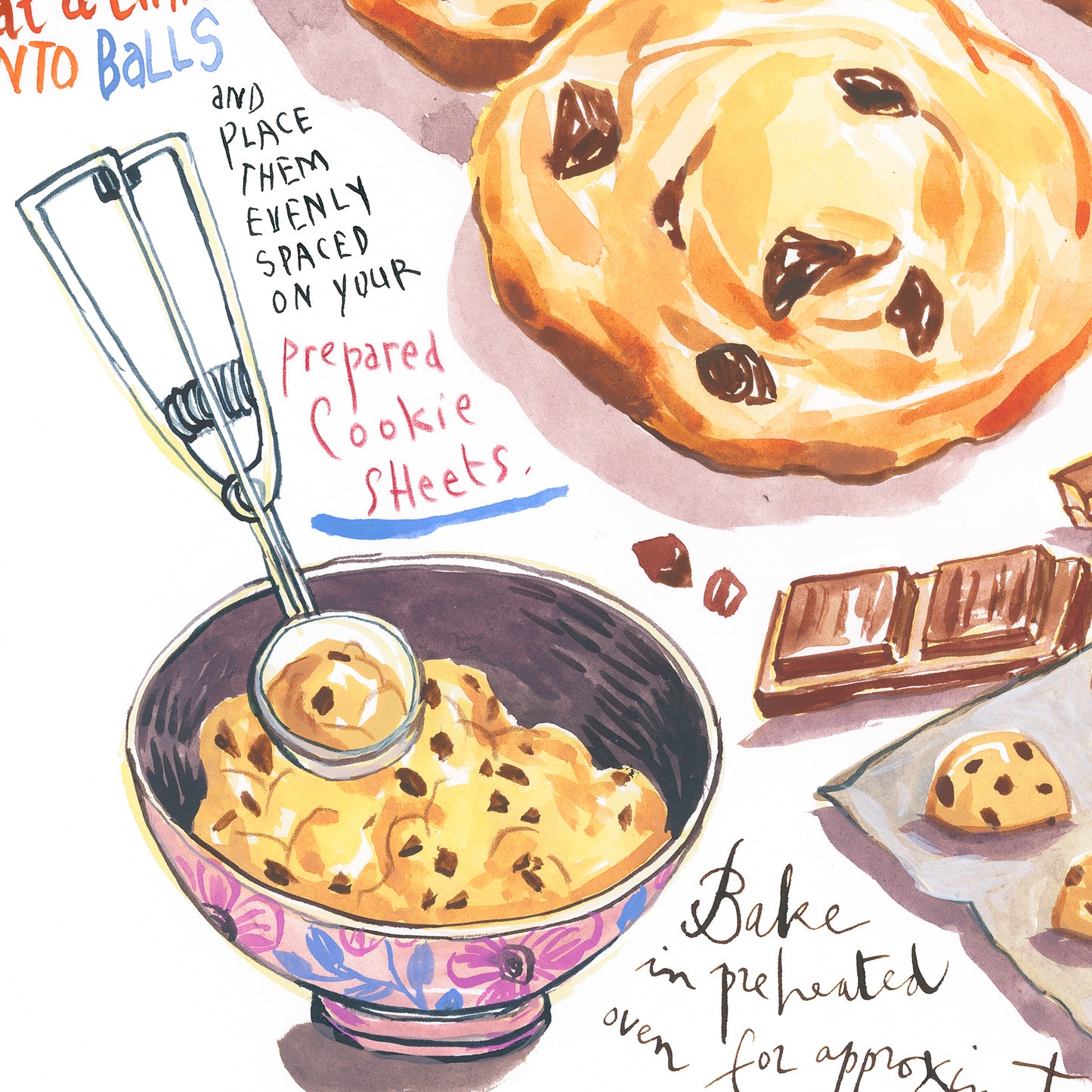 Chocolate chip cookie recipe poster