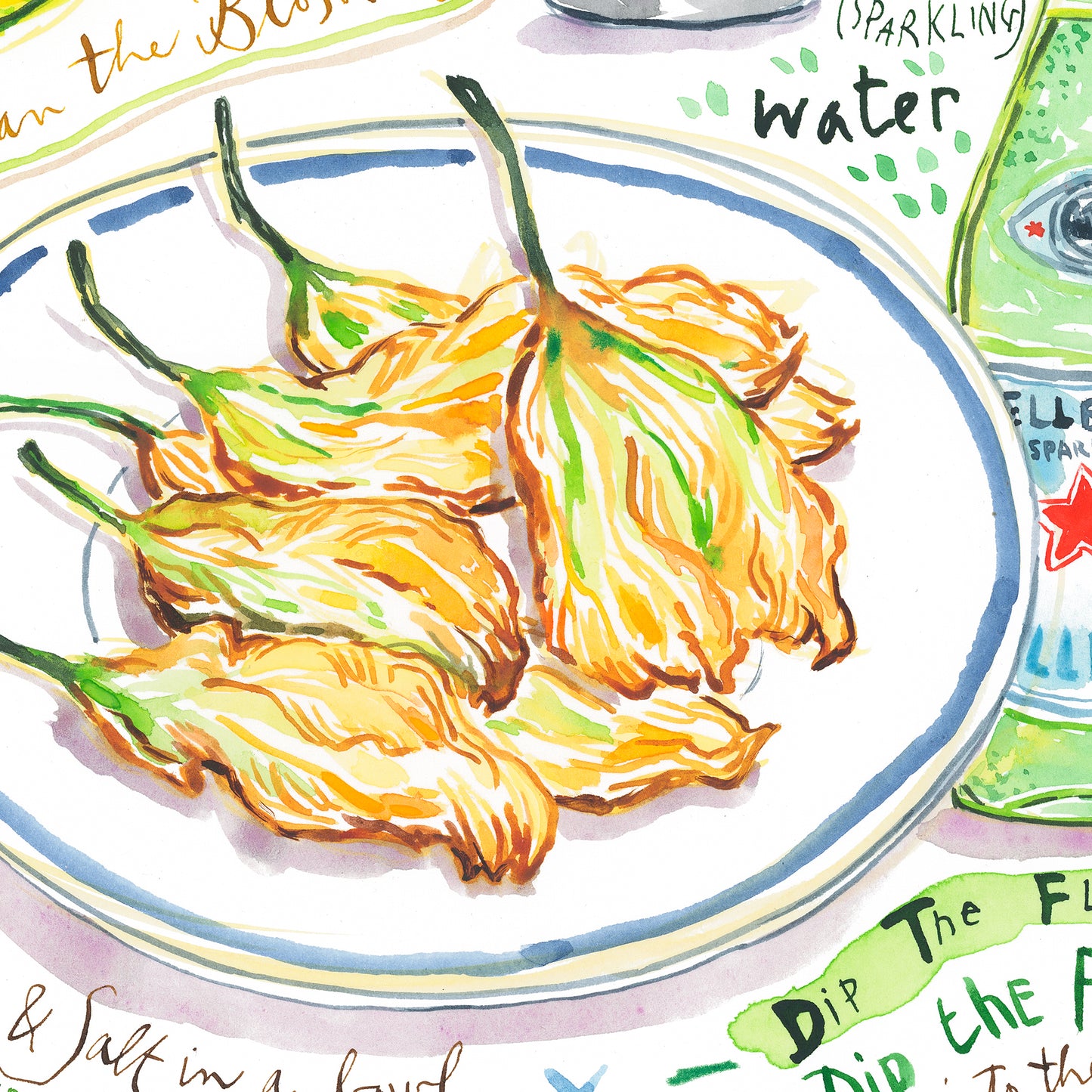 Zucchini Flower Fritters recipe