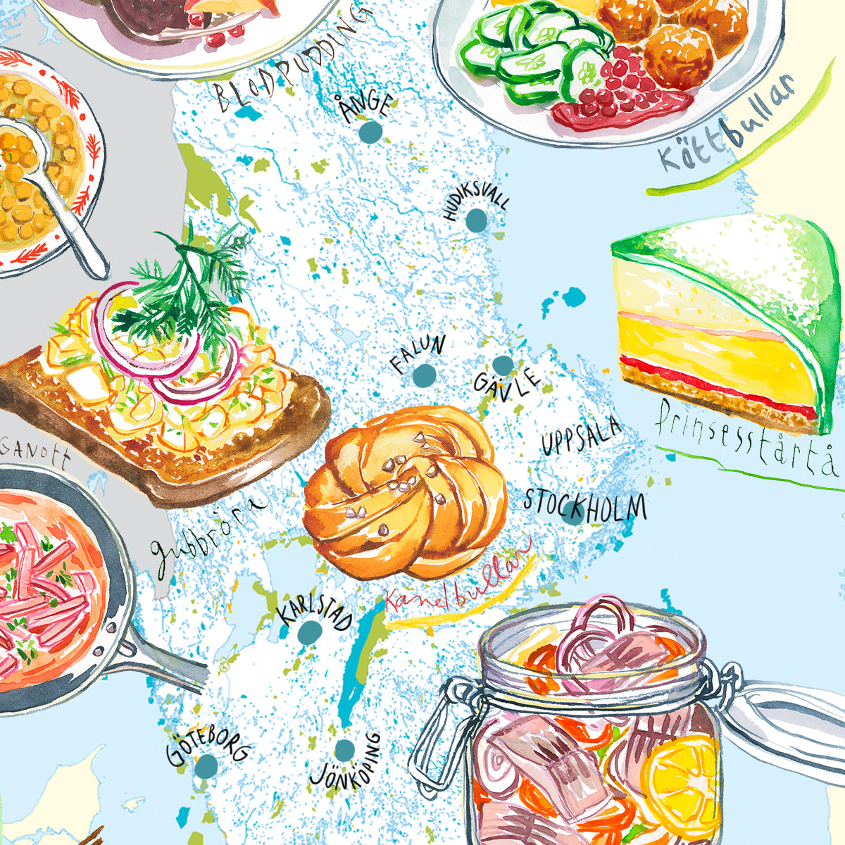 Sweden food map