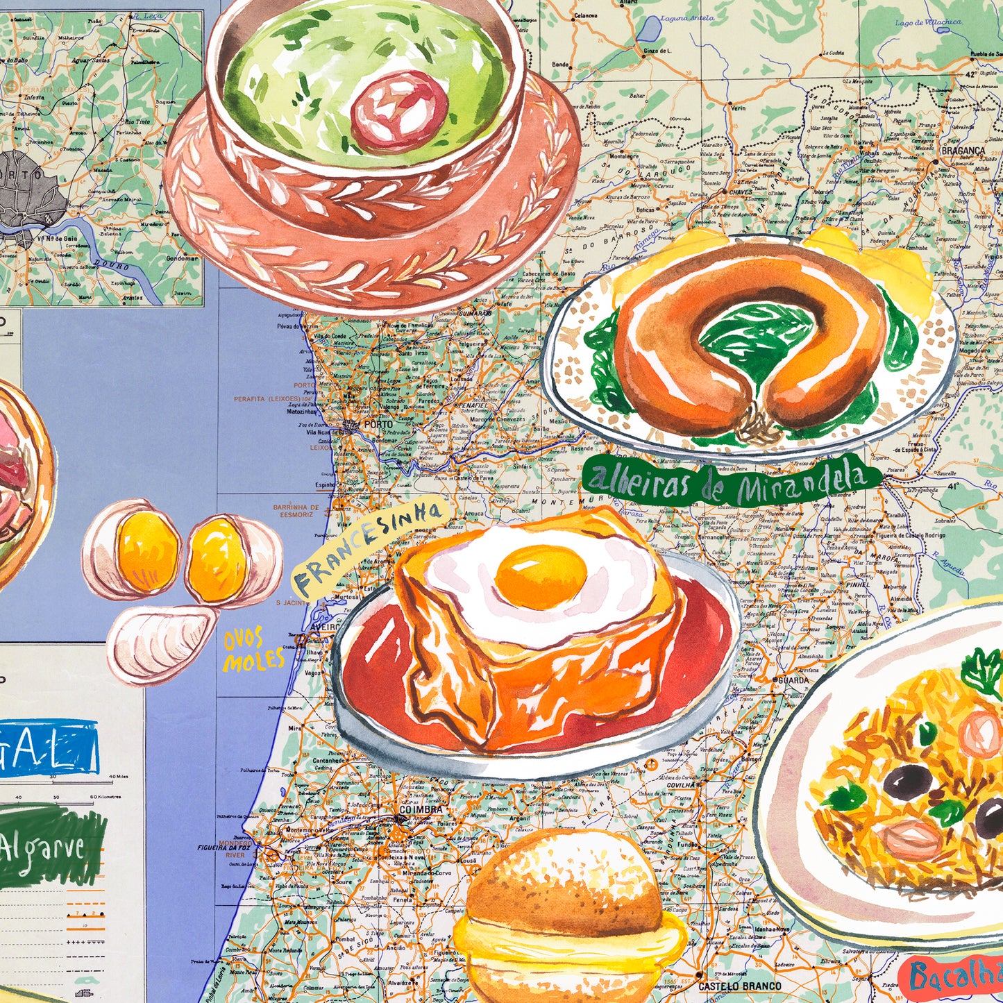 Portugal Food map