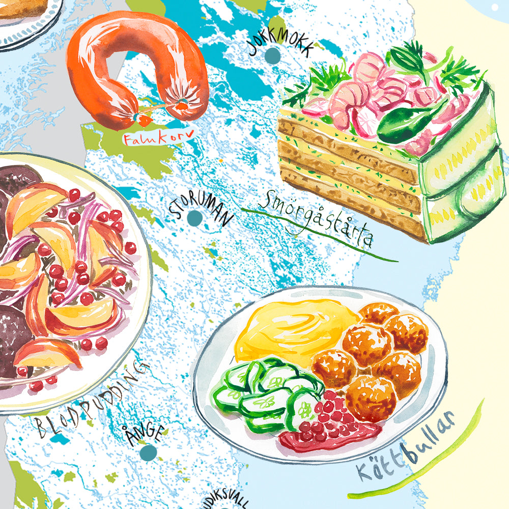 Sweden food map