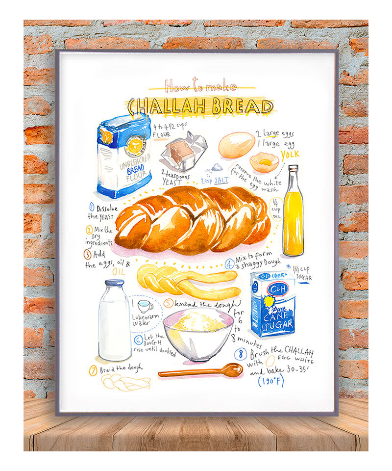 Challah bread recipe print