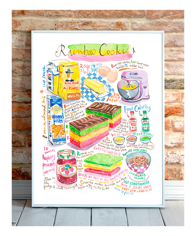Les Rainbow Cookies - Gâteaux arc-en-ciel