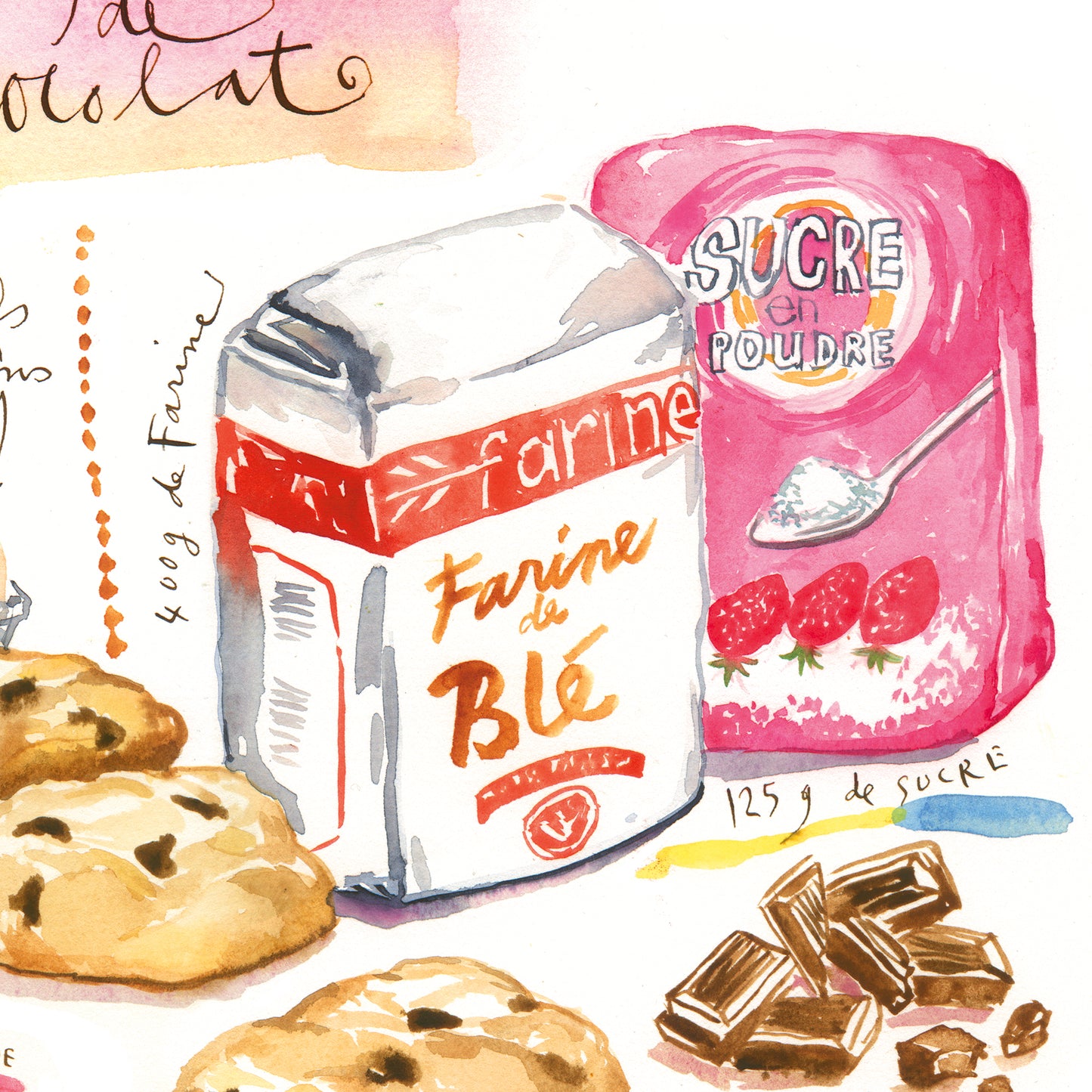 Chocolate chip cookie recipe in French - Cookies aux pépites de chocolat
