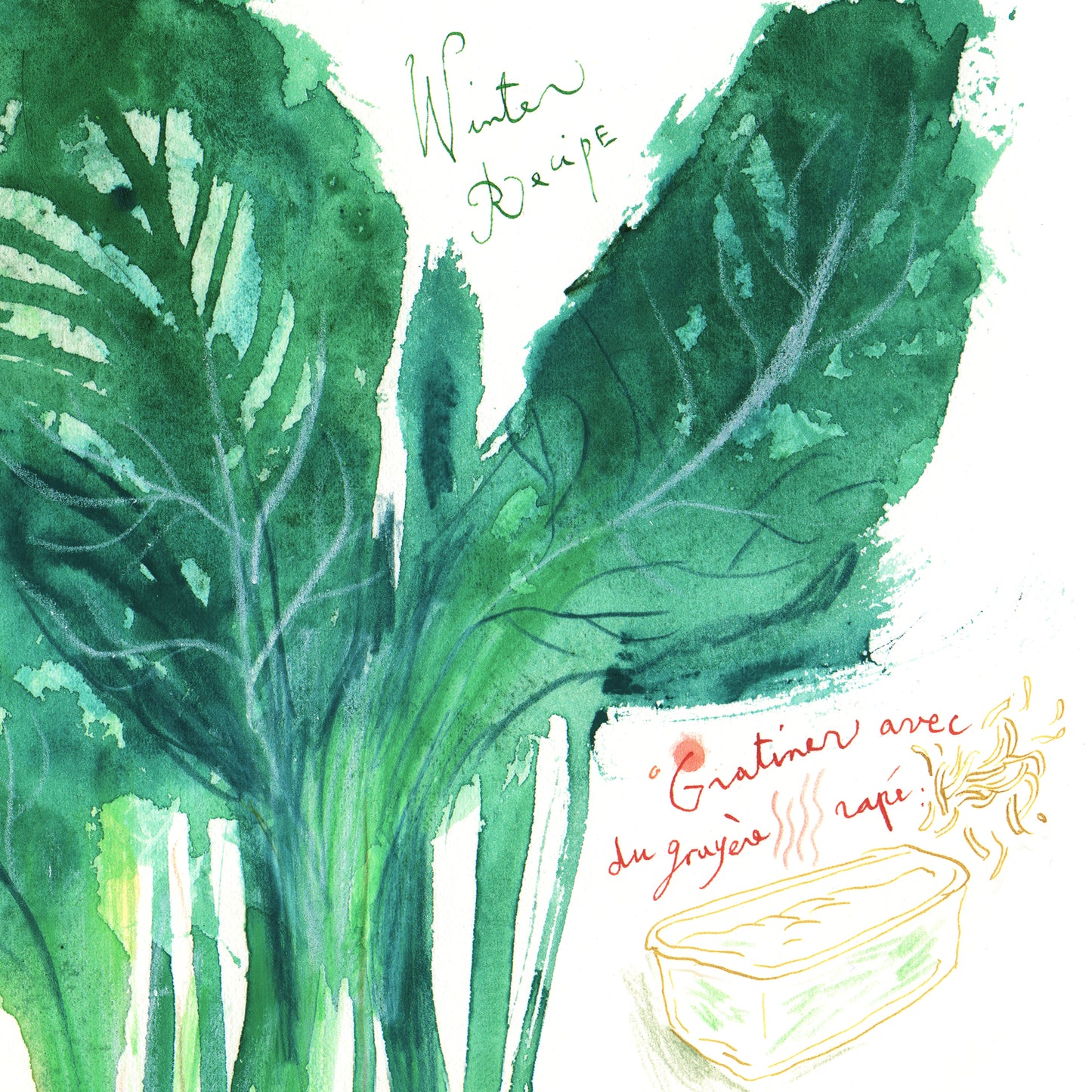 Swiss chard gratin recipe print