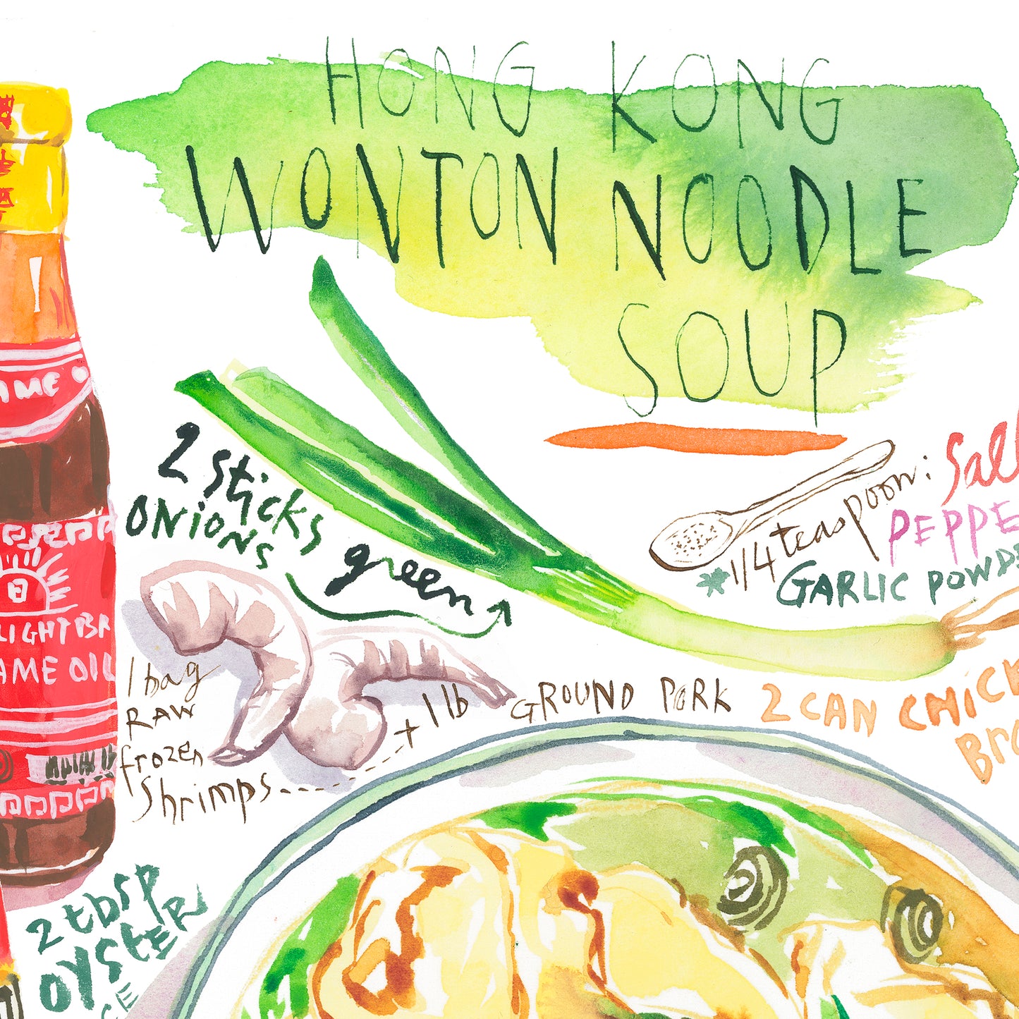 Hong Kong Wonton Noodle Soup recipe