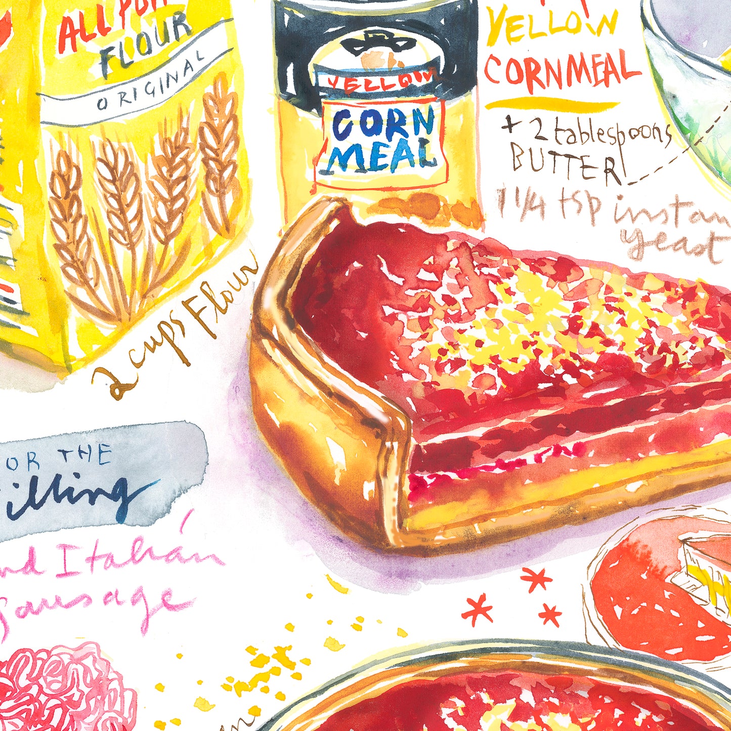 Chicago Style Deep-Dish Pizza recipe