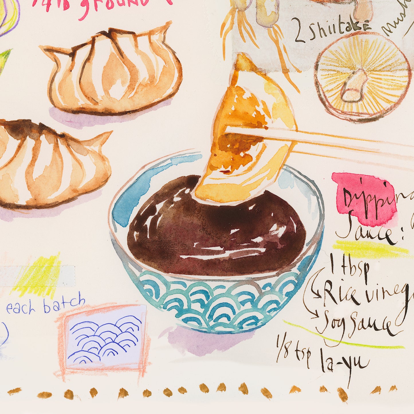 Dumpling recipe poster - Gyoza