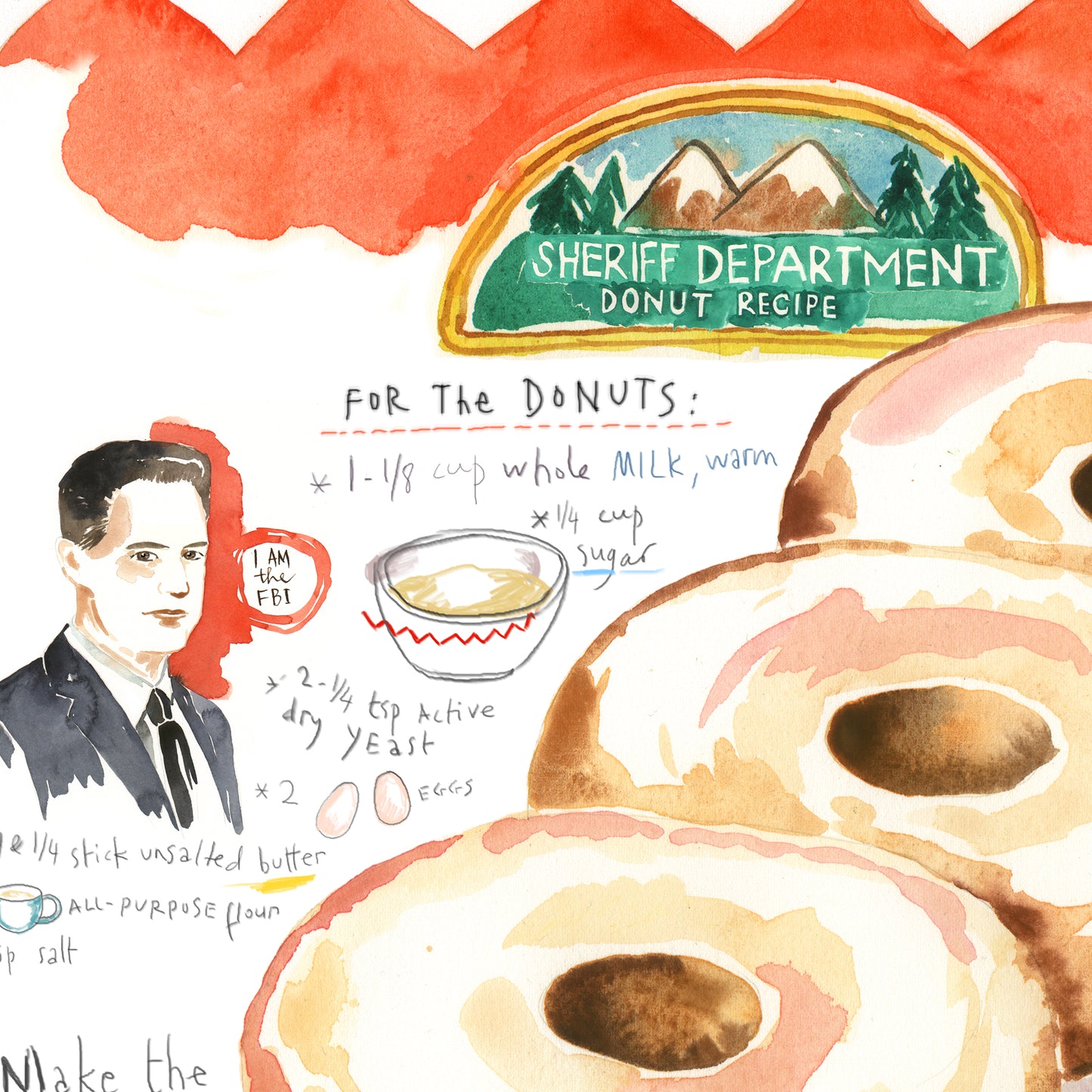 Twin Peaks Sheriff Department DONUT recipe