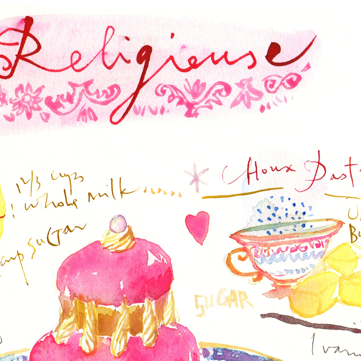 Pink religieuse recipe