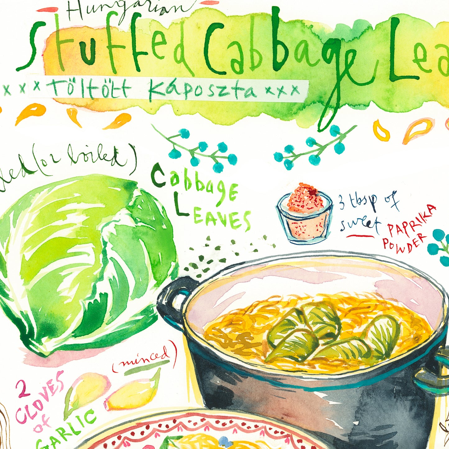 Hungarian Stuffed Cabbage Leaves
