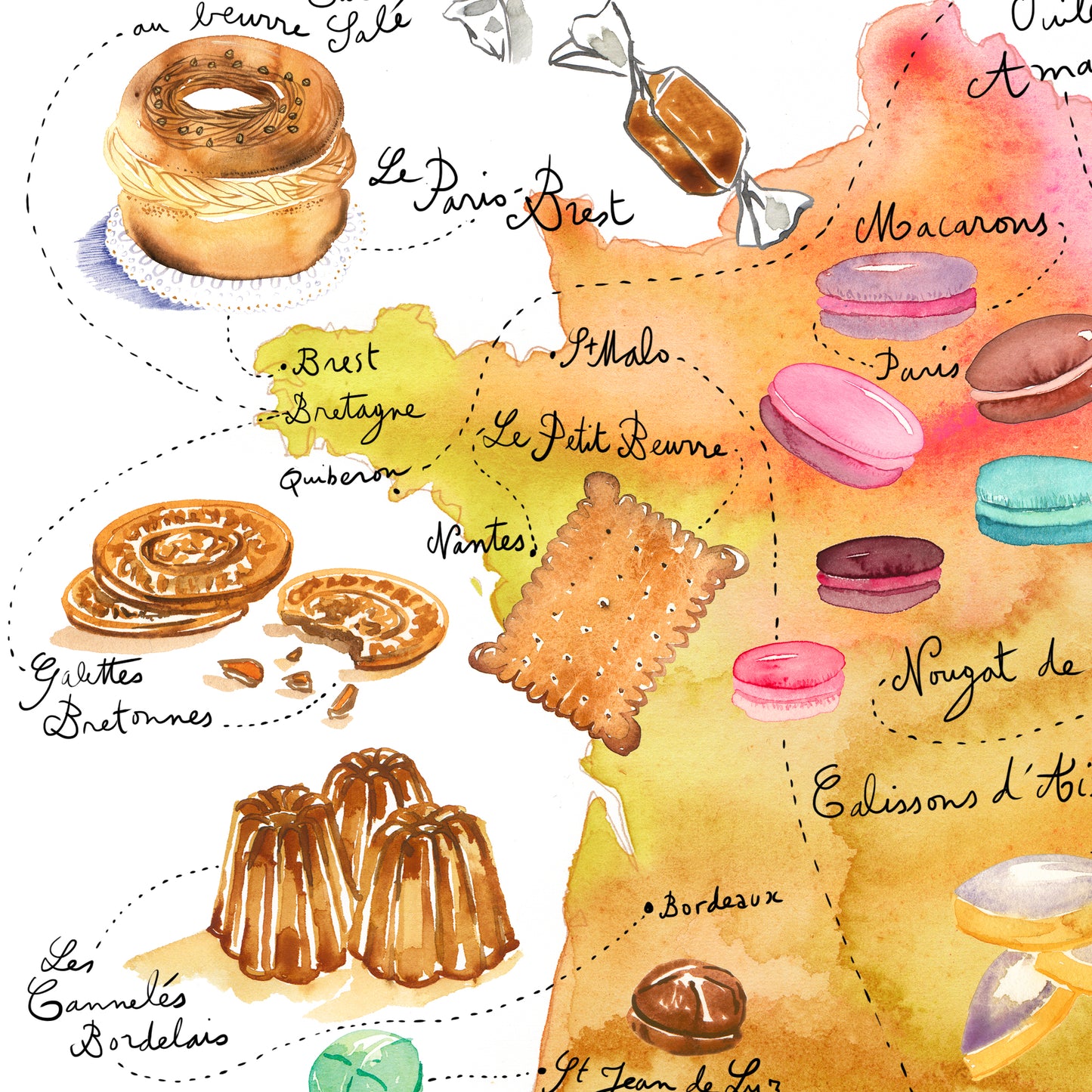 French treats - France map