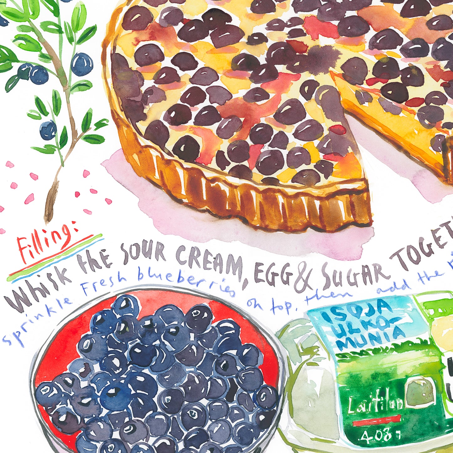 Finnish Blueberry Pie recipe