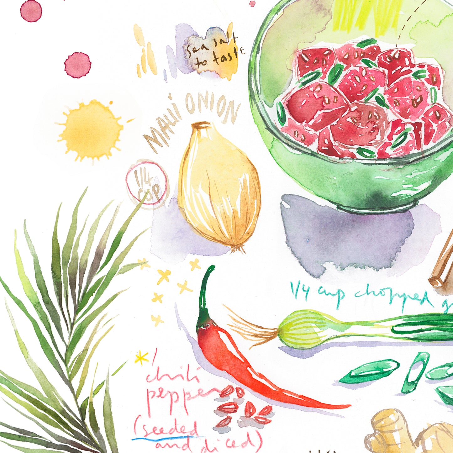 Hawaiian AHI POKE bowl recipe