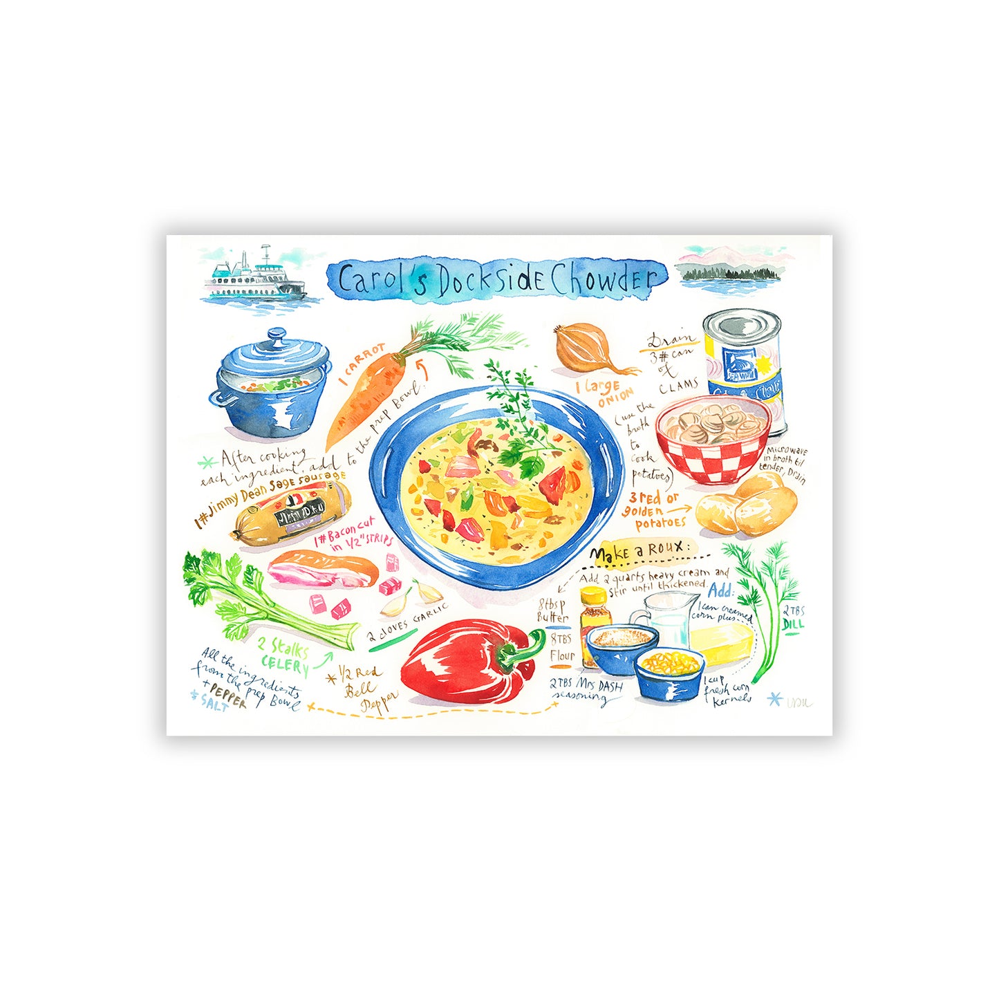 Custom recipe art - Print / Digital file