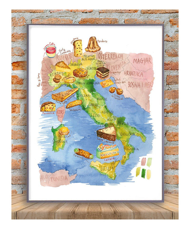 Italy pastry map