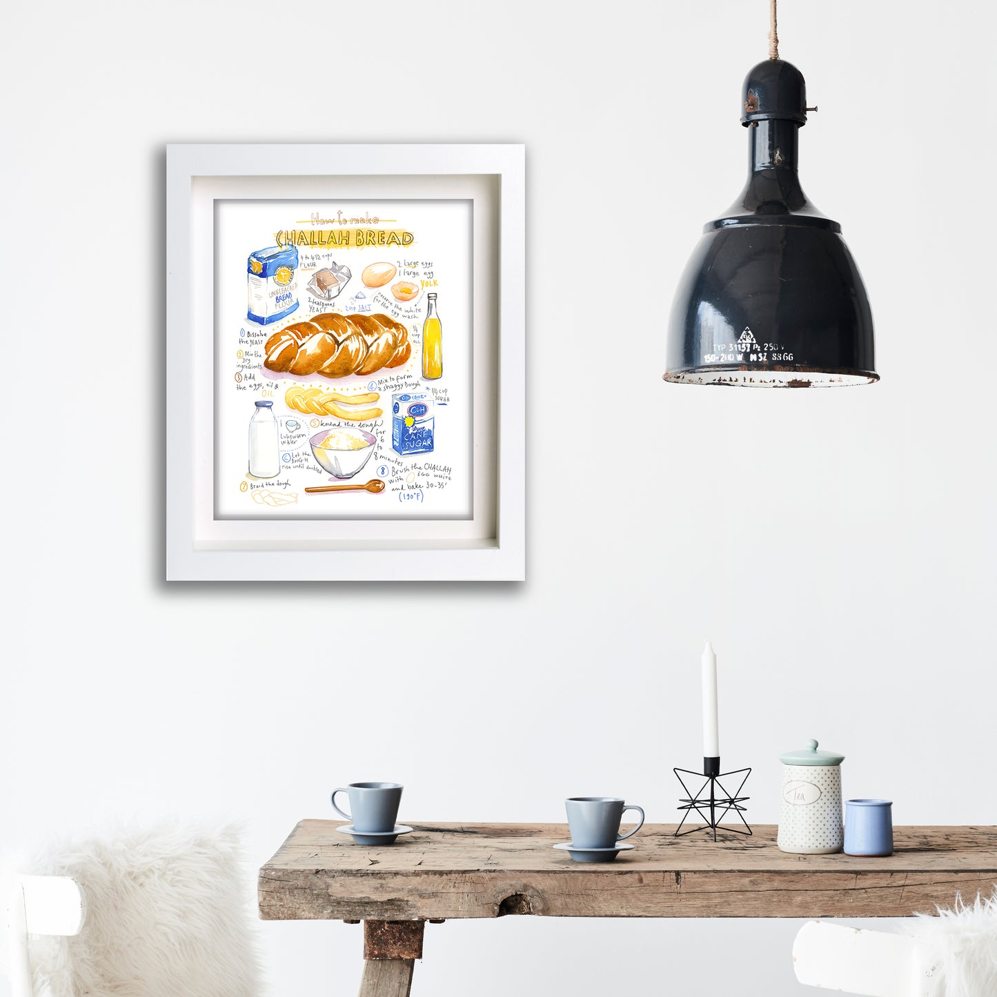 Challah bread recipe print