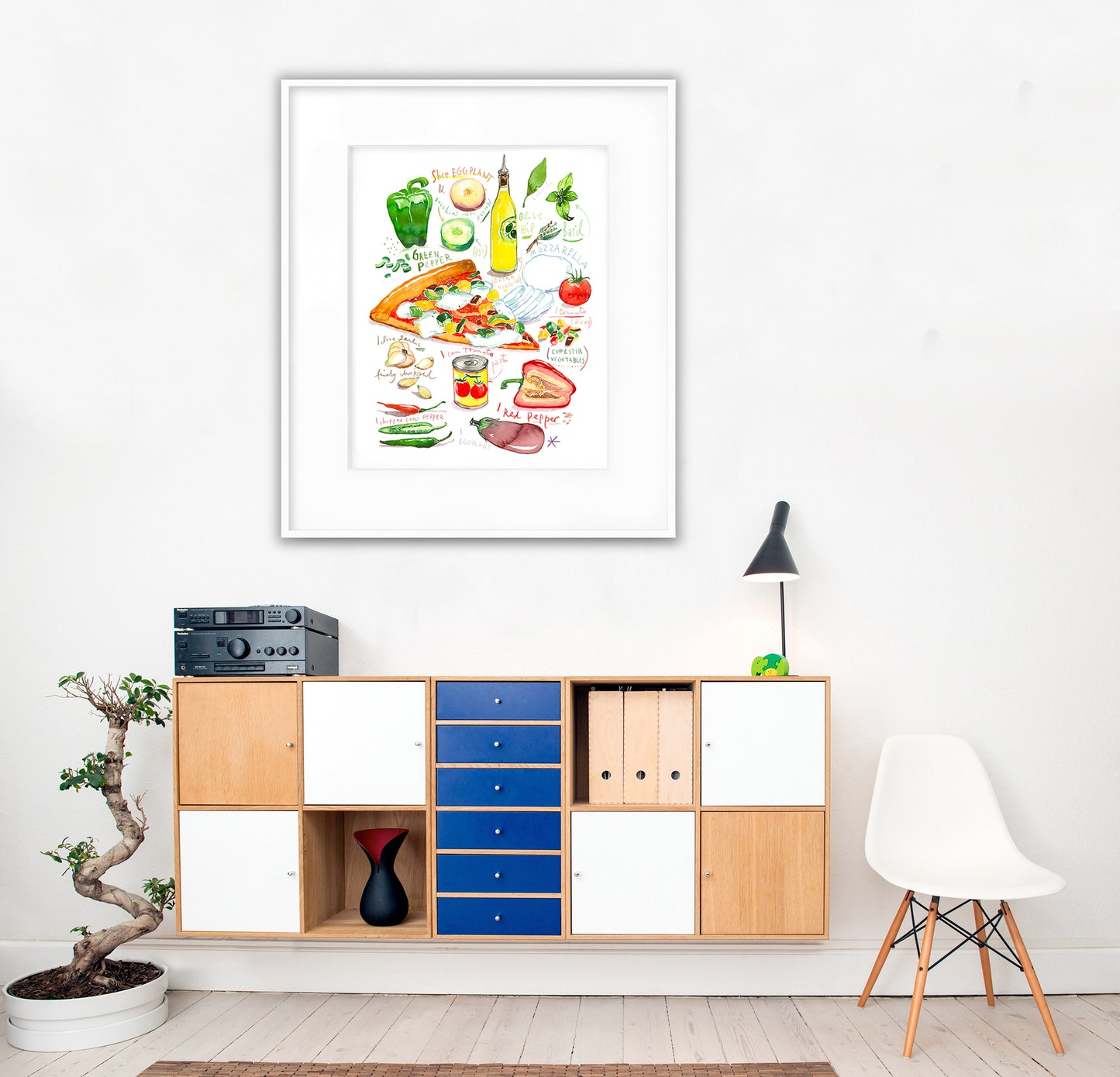 Vegetarian Pizza recipe print