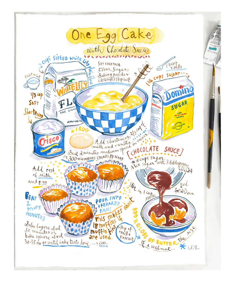 Watercolor Baking Supplies Clipart | Digital Press Creation