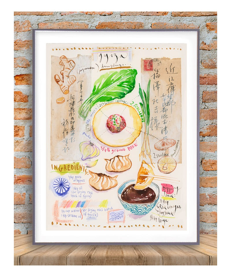 Dumpling recipe poster - Gyoza