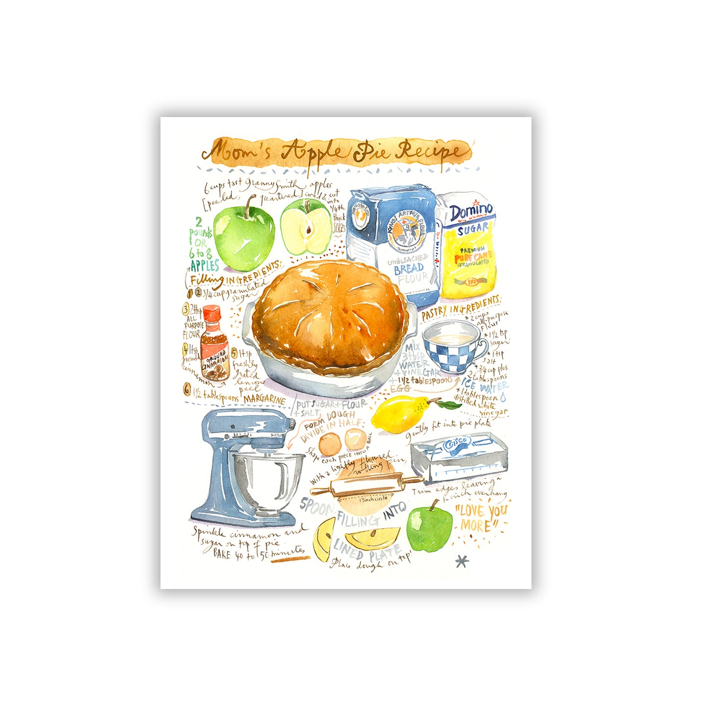 Custom recipe art - Print / Digital file