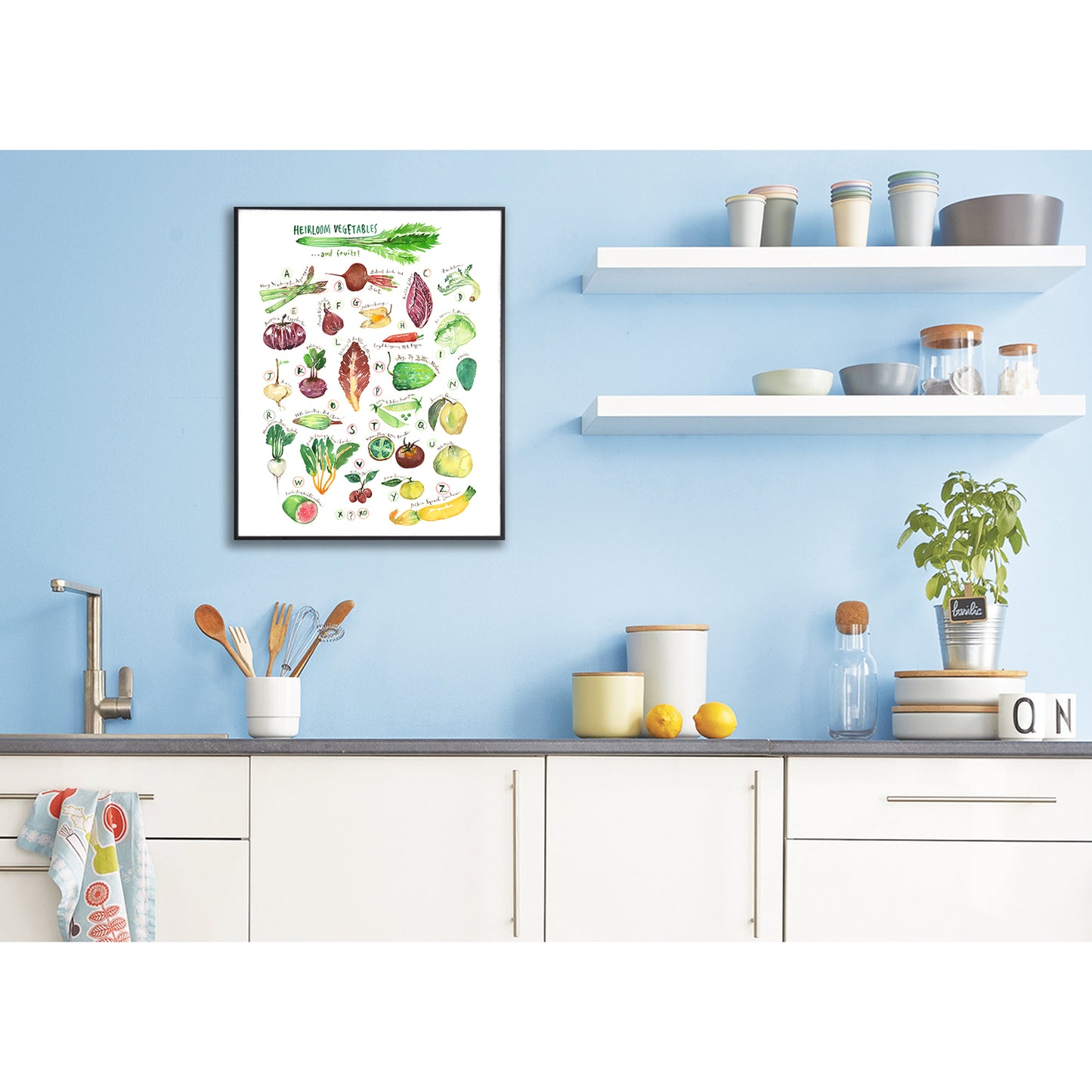 ABC Heirloom vegetable alphabet poster