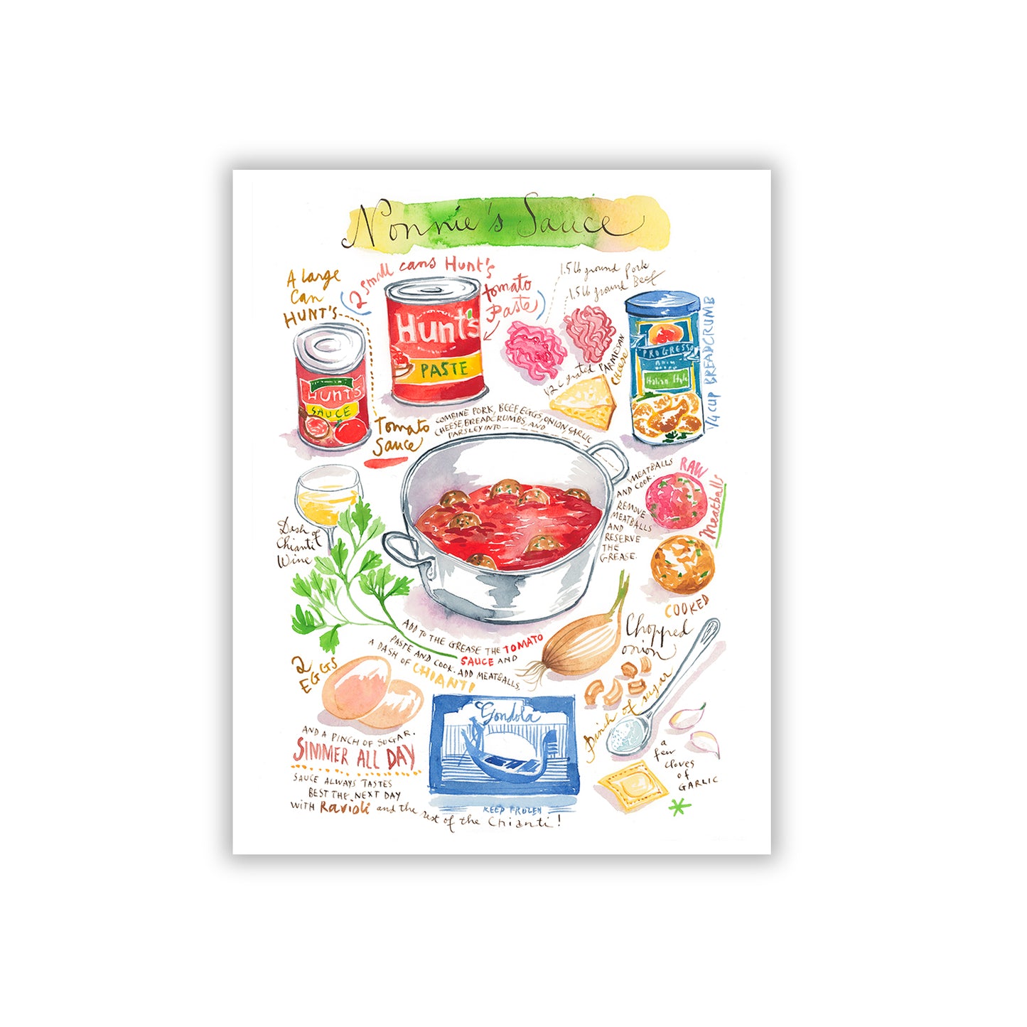 Custom recipe art - Print / Digital file