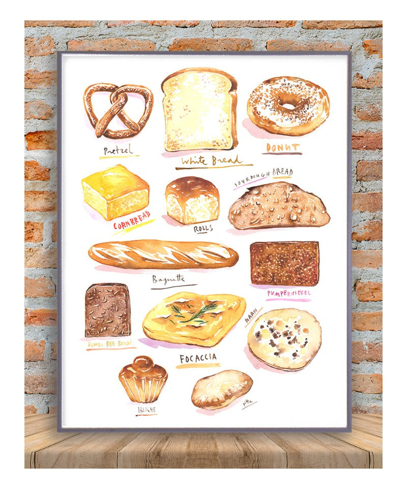 Types of Bread print