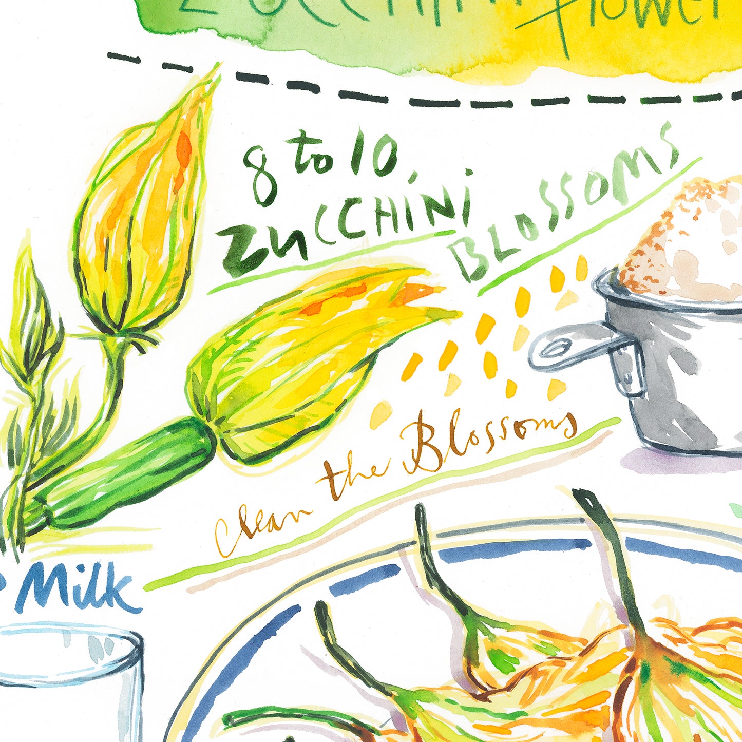 Zucchini Flower Fritters recipe