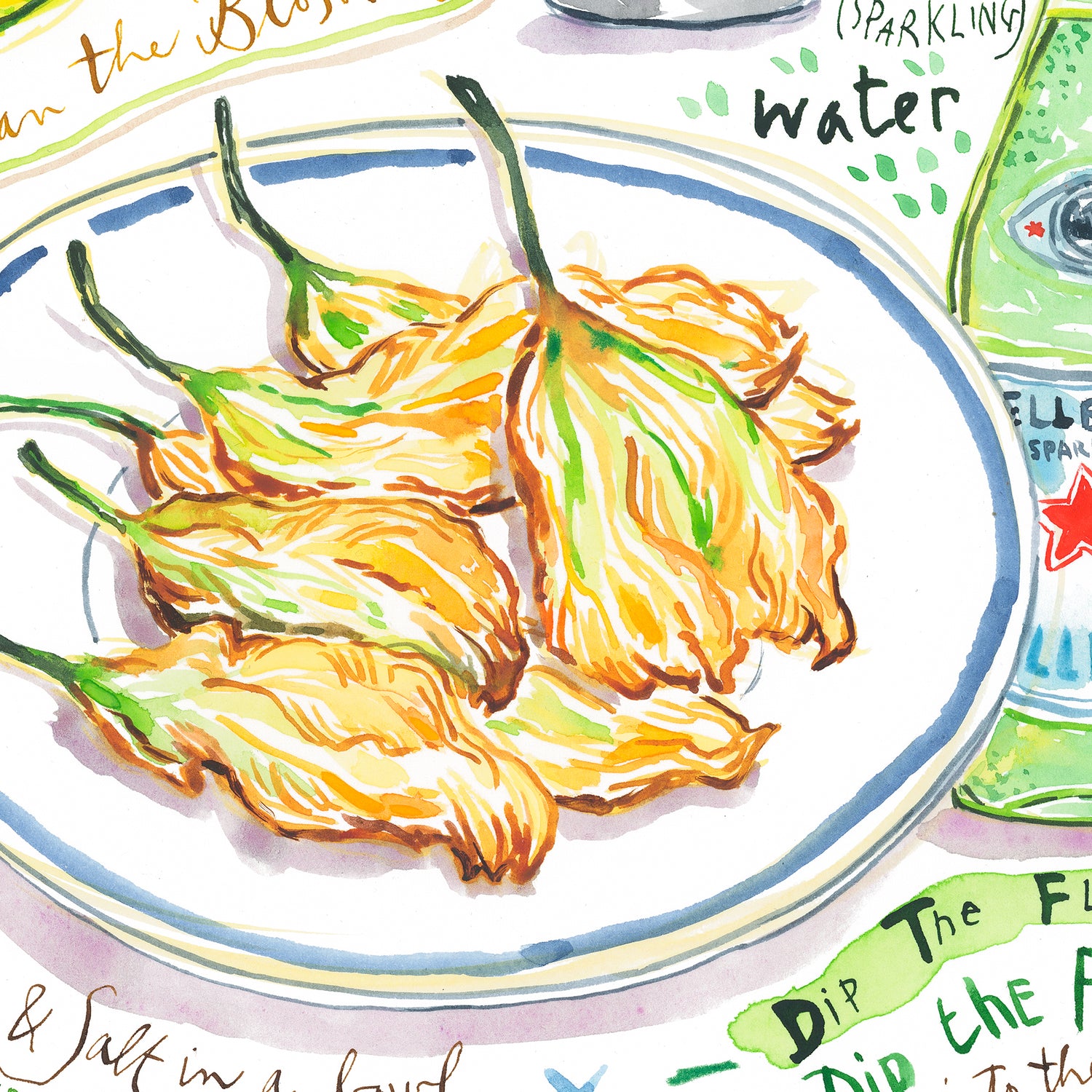 La recette des Beignets de fleurs de courgettes