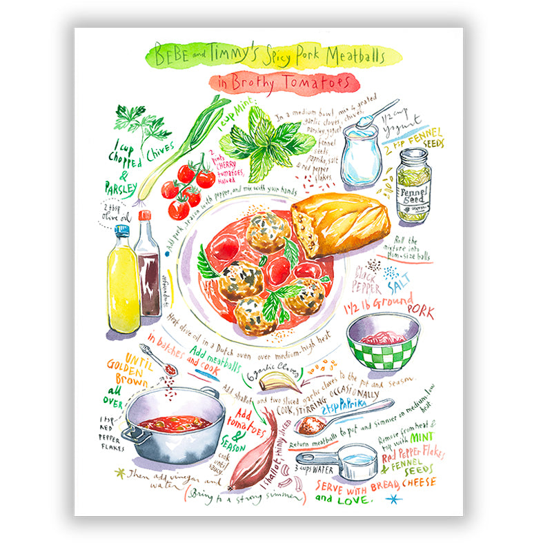 A custom illustration of your favorite recipe