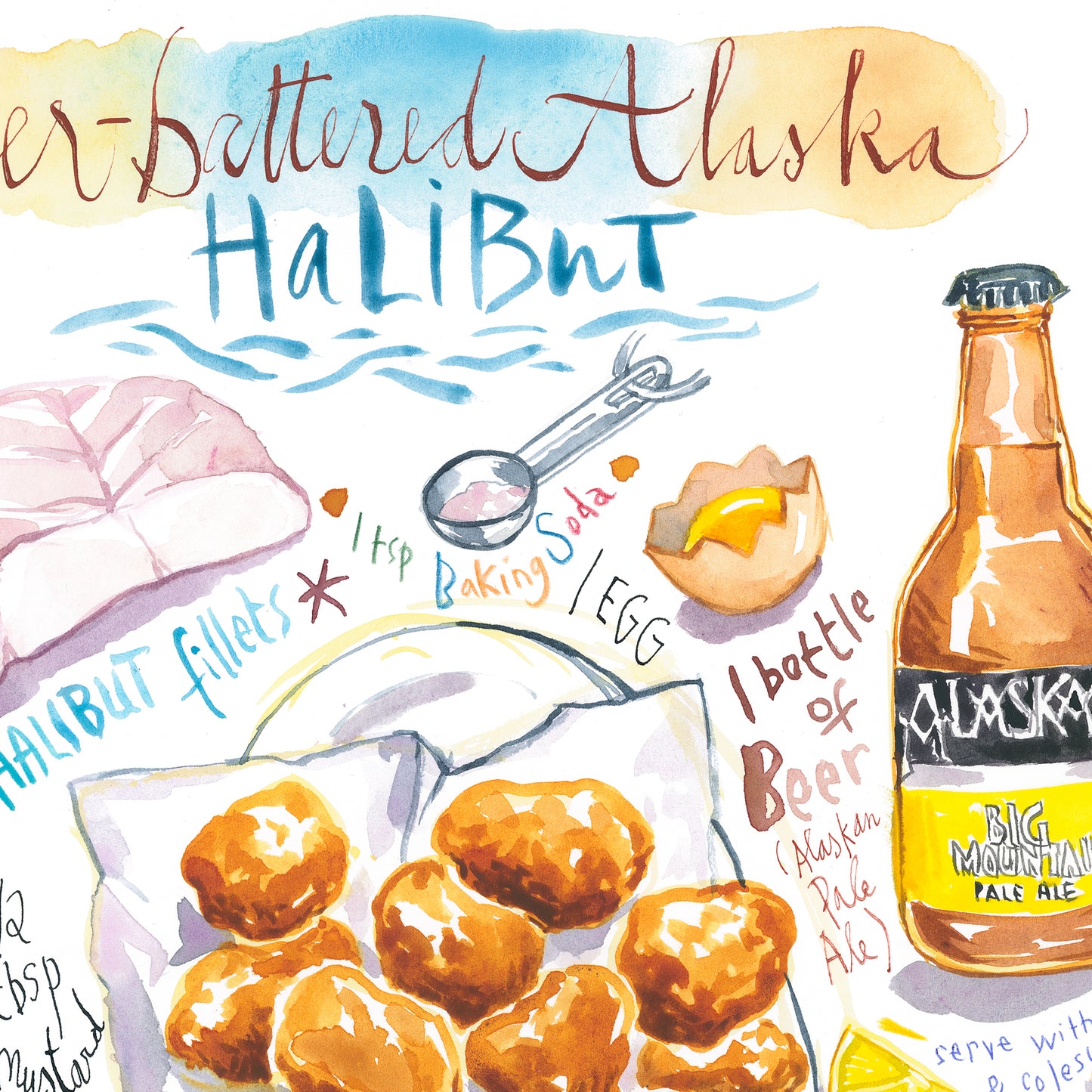 Beer-Battered Alaska Halibut recipe
