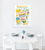 This is a watercolor illustration depicting the classic American dessert made with a creamy banana-flavored custard filling, poured into a crust, and topped with whipped cream.

It is a fine art print of Lucile’s original watercolor painting.

The artwork is faithfully reproduced on high-quality cold press paper using archival pigment inks for lasting color and detail.