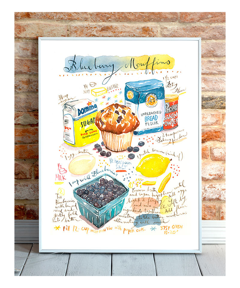 Recette des muffins aux myrtilles