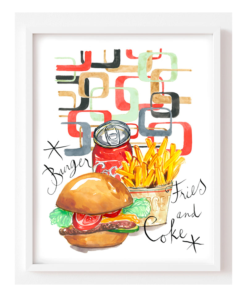 Burger, Fries and Soda