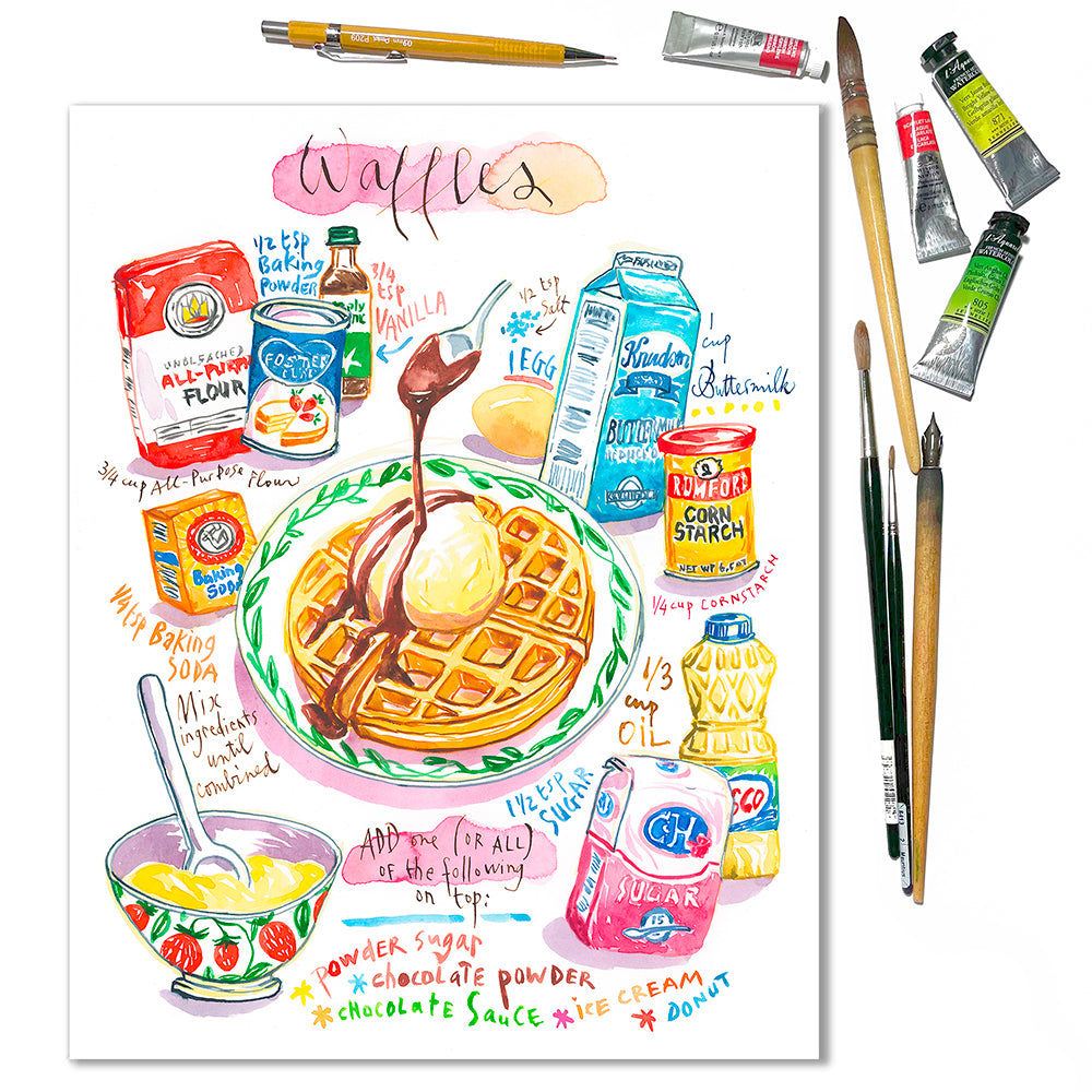 artsy kitchen print, food recipe print, print... Custom recipe print Lucileskitchen Watercolor personalized kitchen art ...