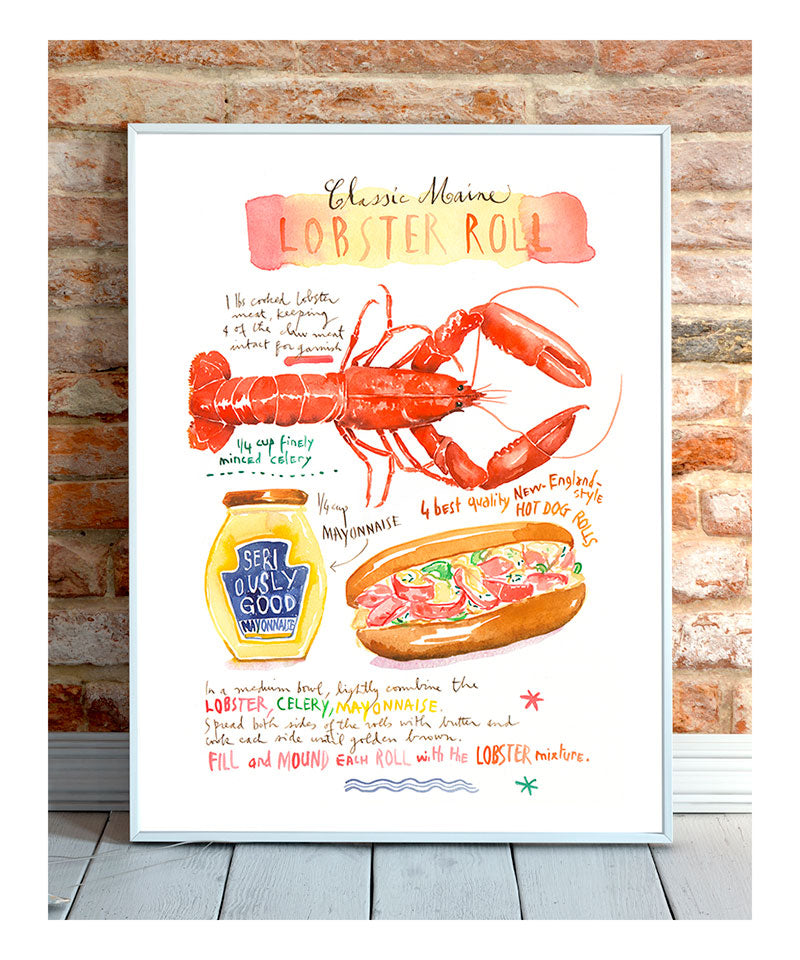 Classic Maine Lobster Roll recipe print