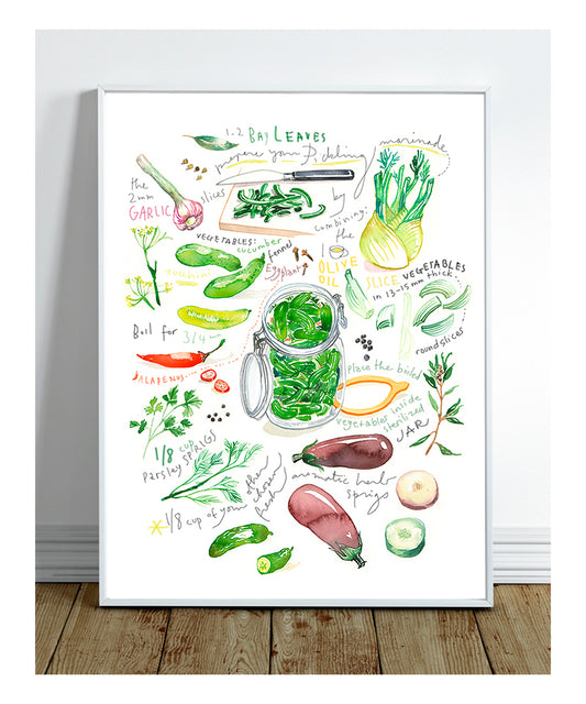 La recette des pickles de légumes