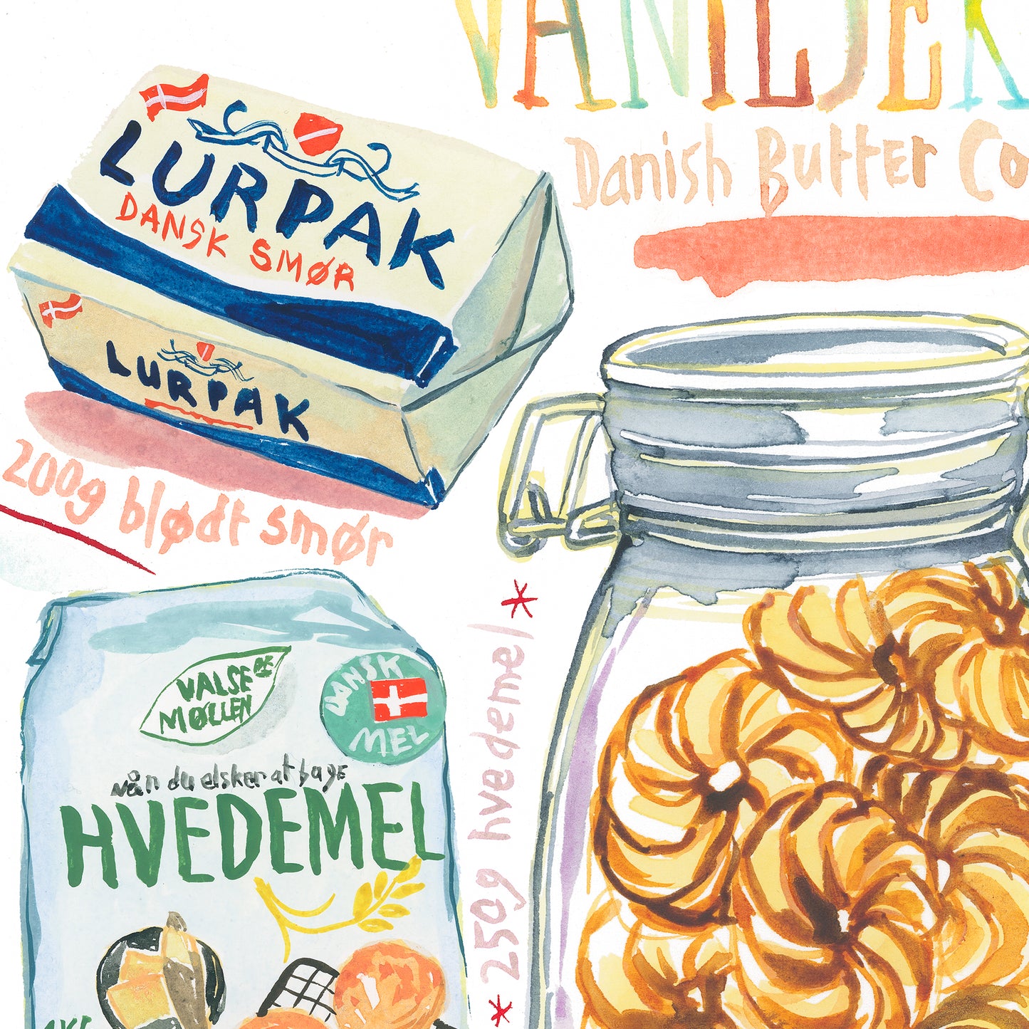 Danish Butter Cookie recipe - Vaniljekranse