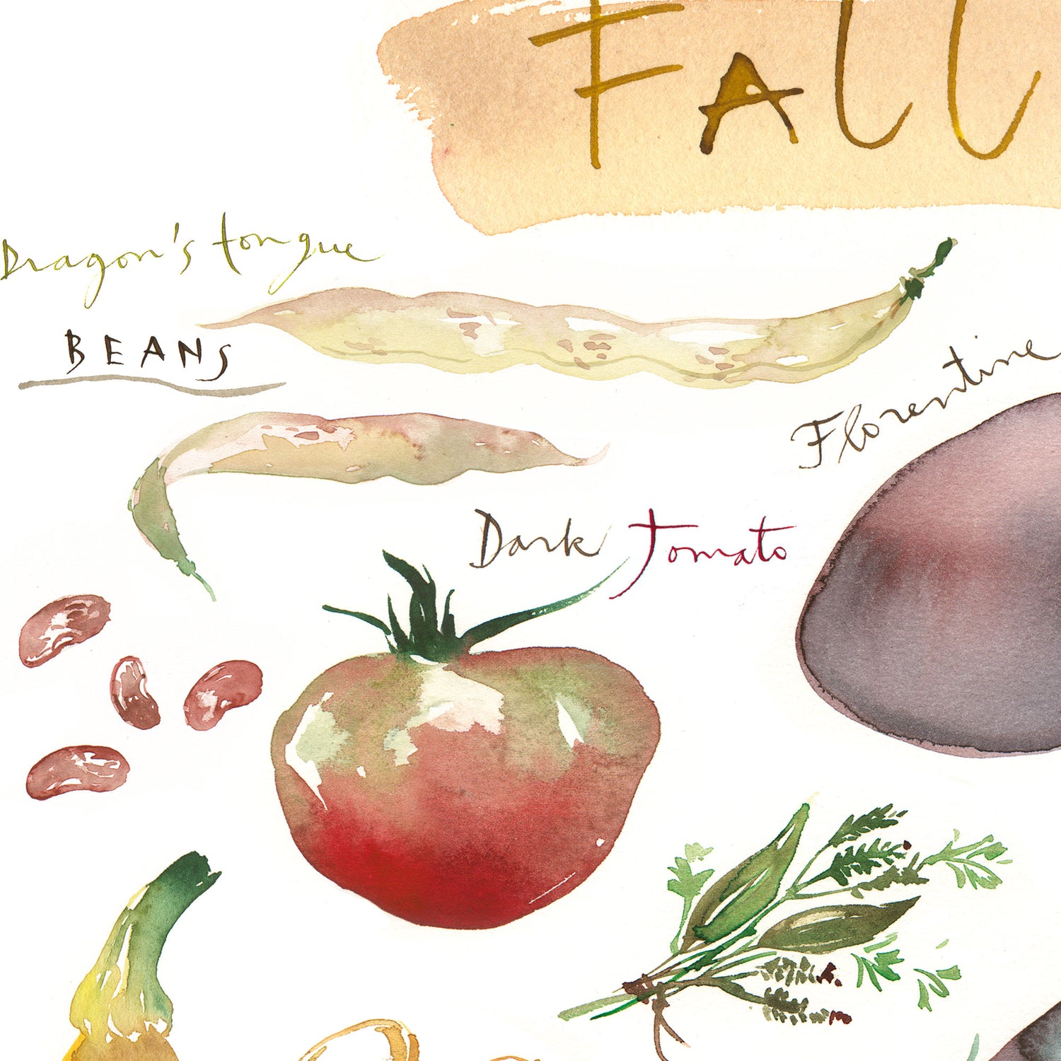 Seasonal vegetable print set