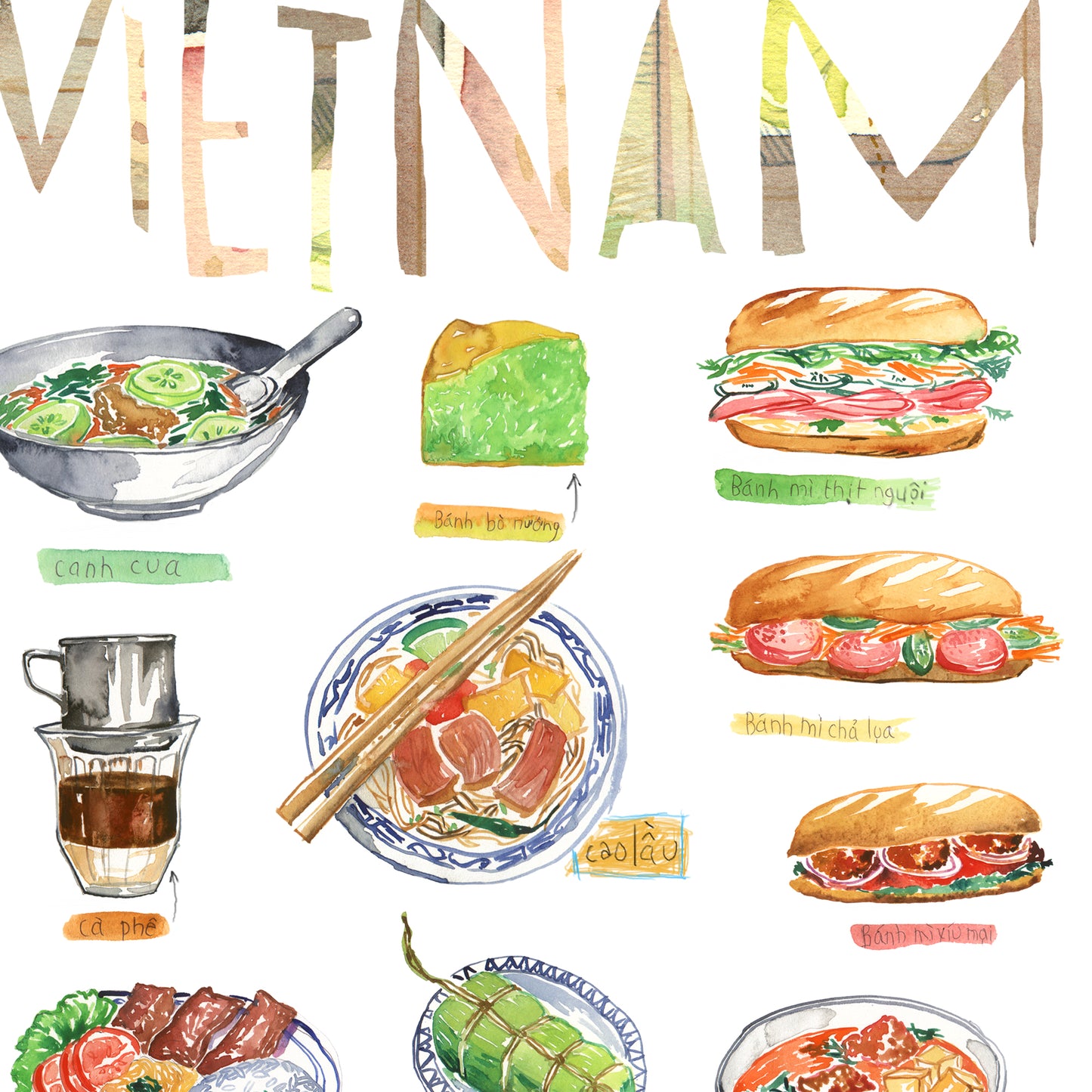 Vietnam food print