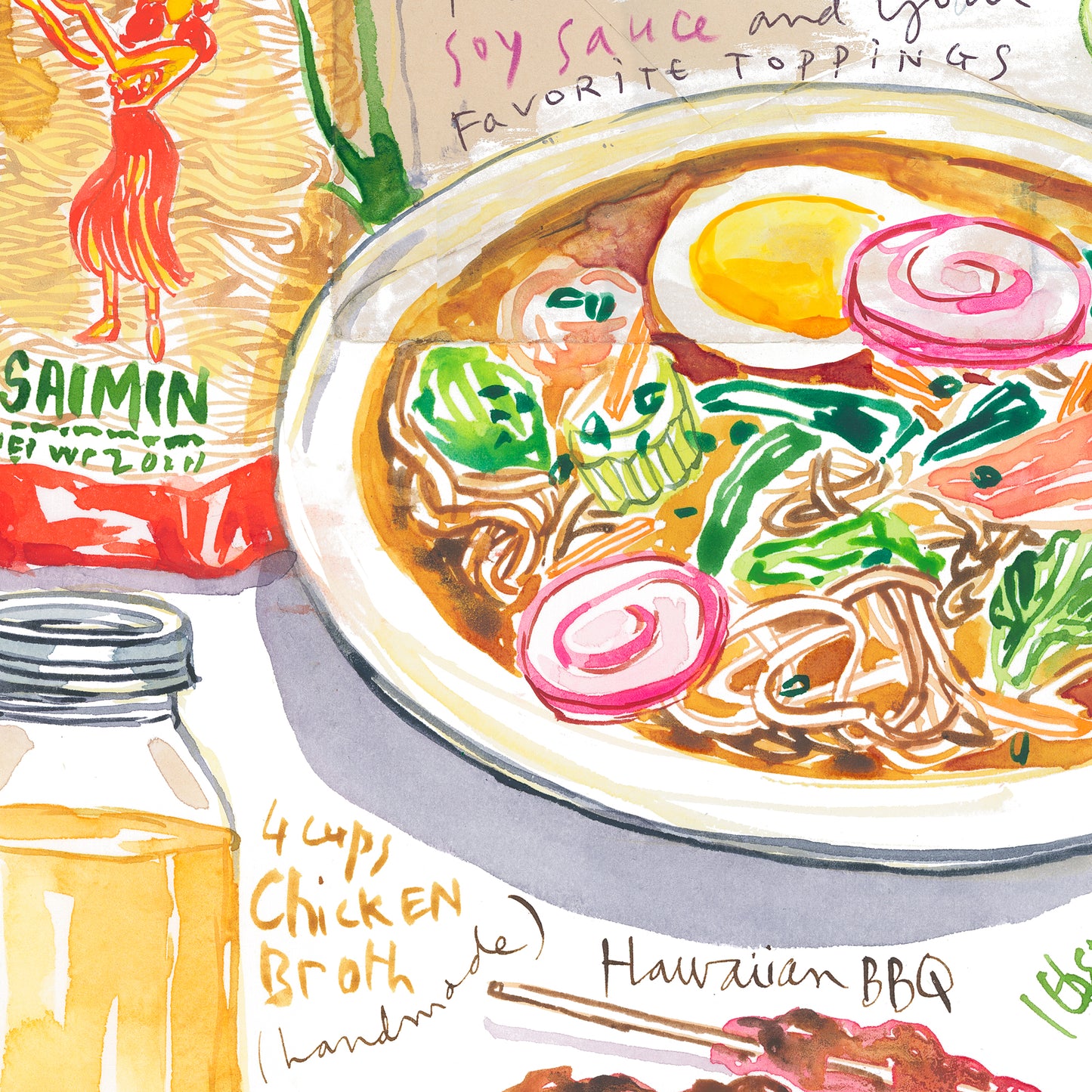 Hawaiian Saimin Noodle Soup
