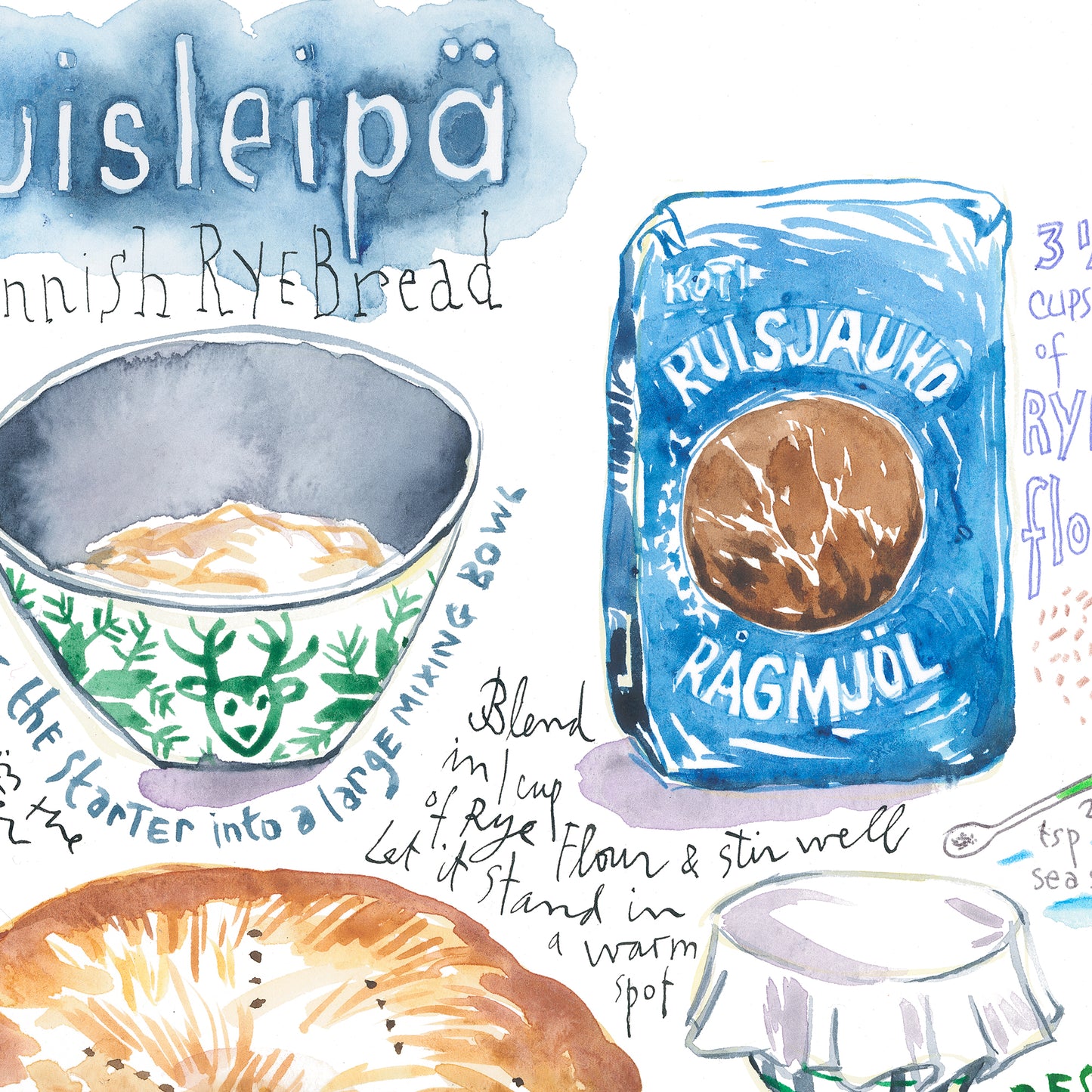 Finnish Rye Bread recipe - Ruisleipä