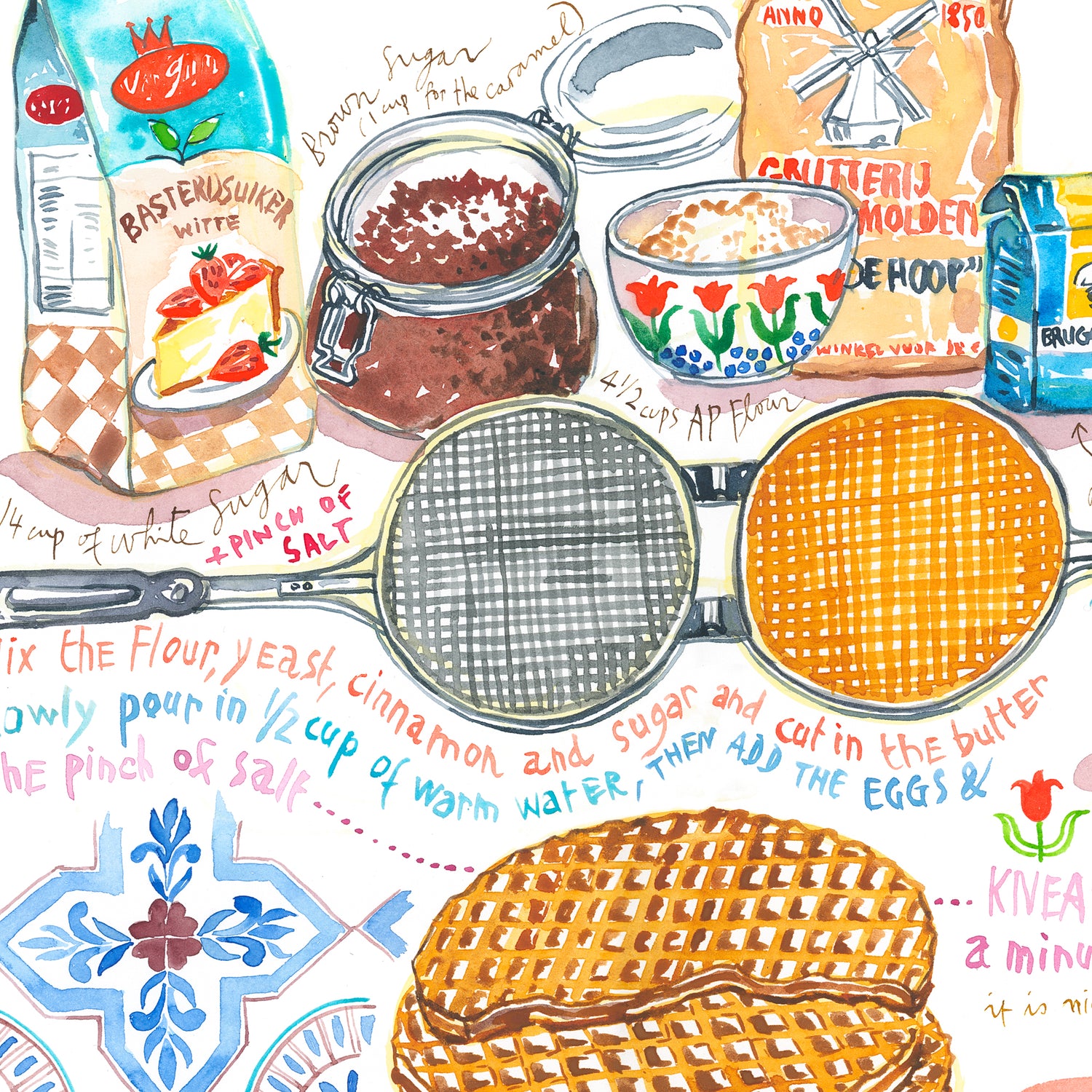 La recette des Gaufres hollandaises - Stroopwafel