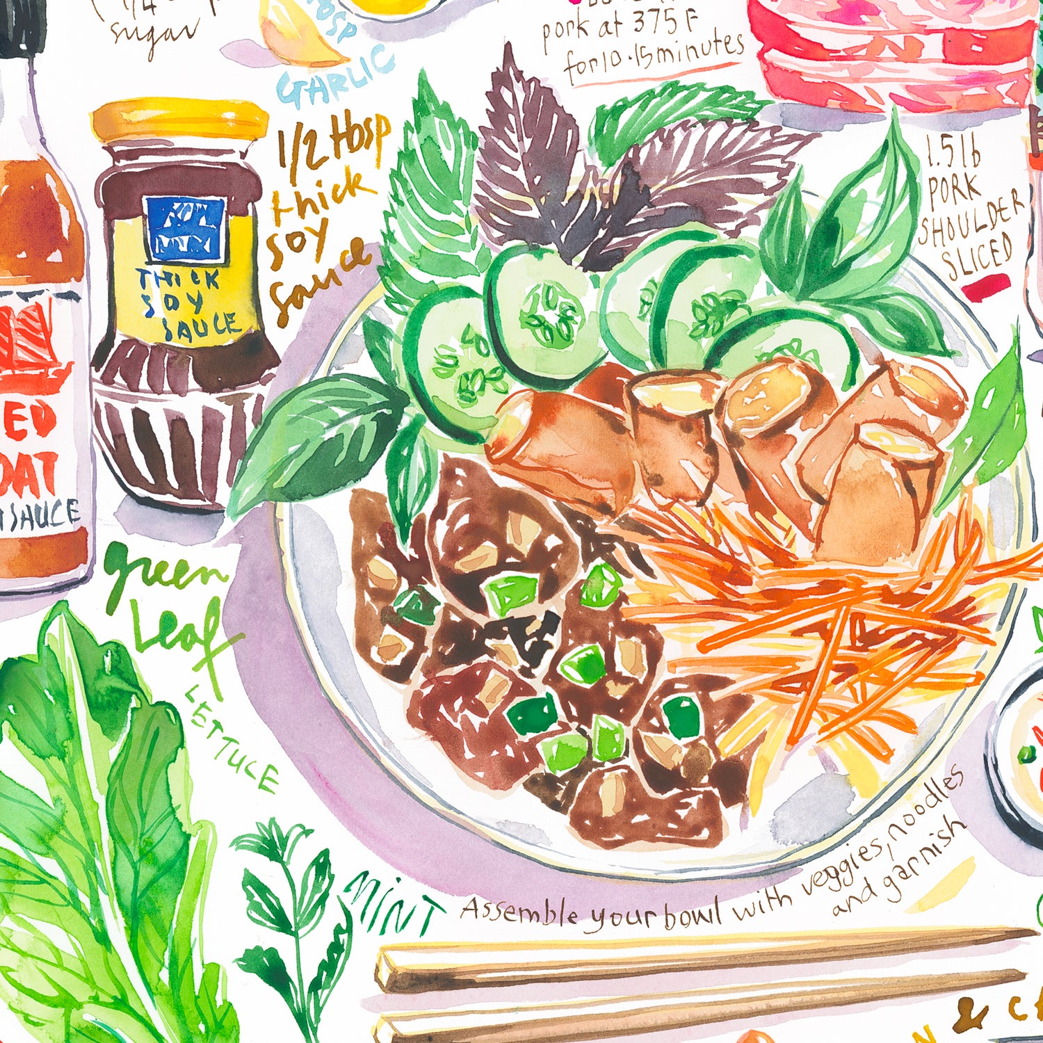 Bowl Vietnamien aux Vermicelles de Riz