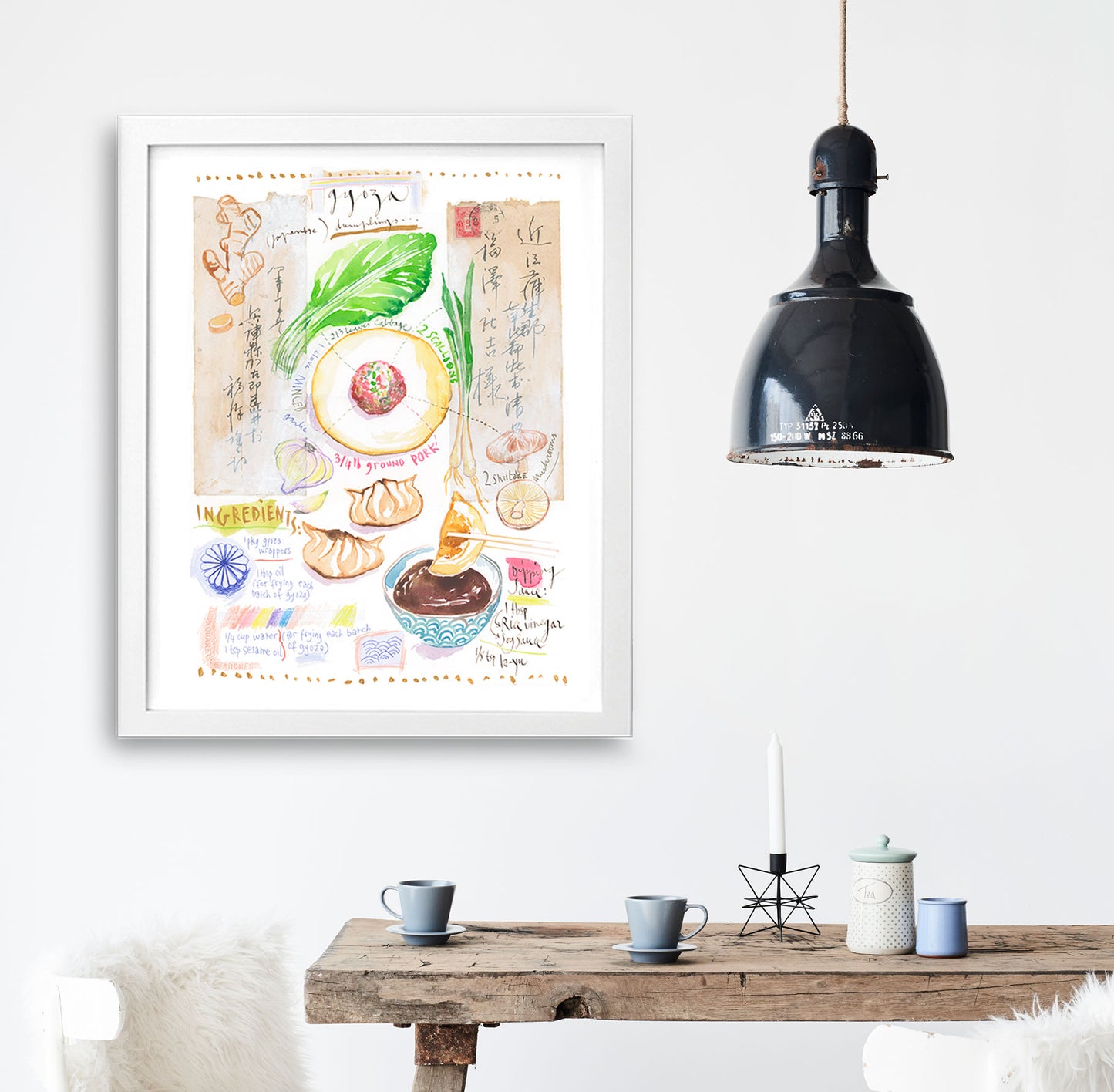 Dumpling recipe poster - Gyoza