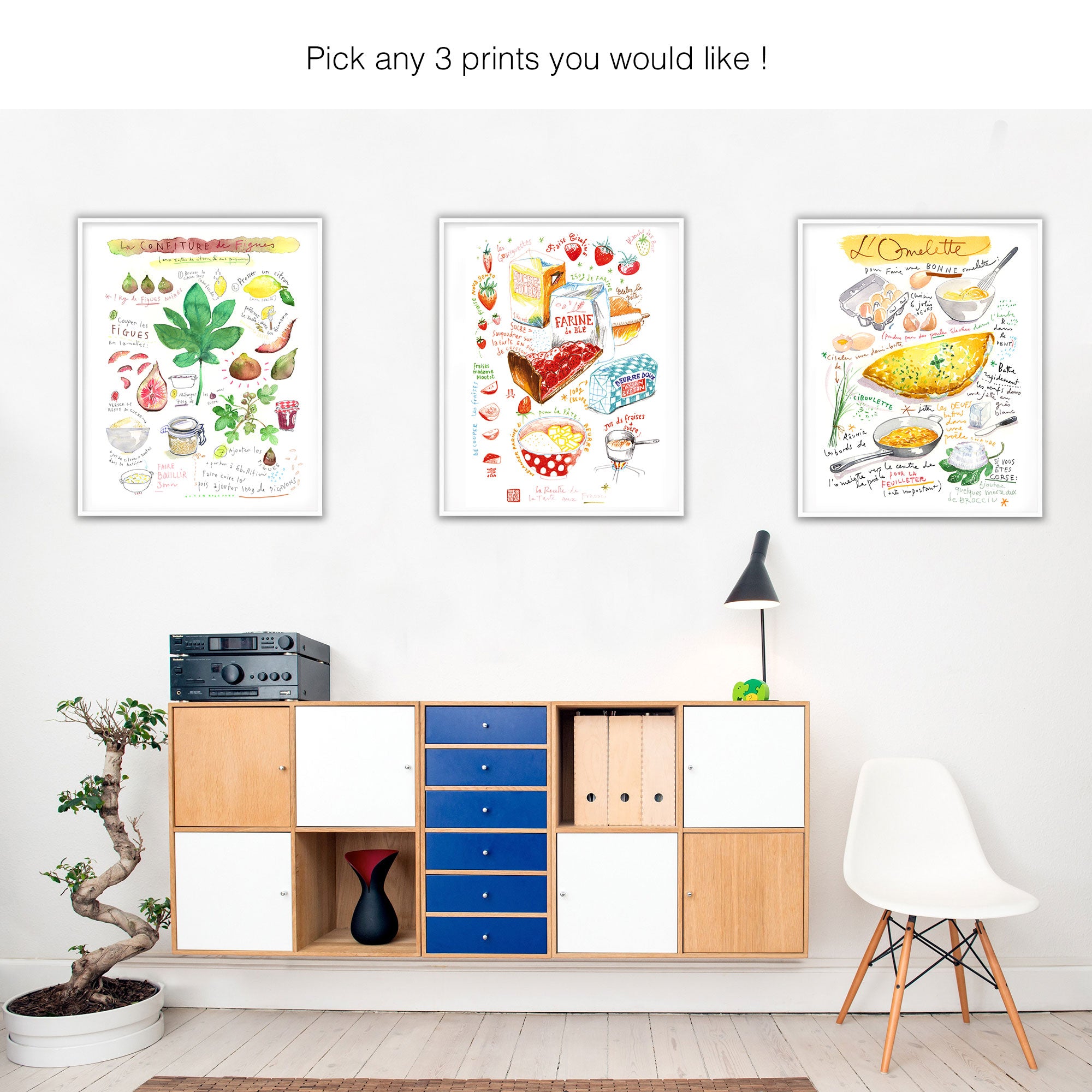 Set of 3 prints. Choose any three posters – Lucile Prache