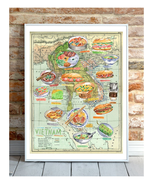 Carte du Vietnam et ses Spécialités Culinaires